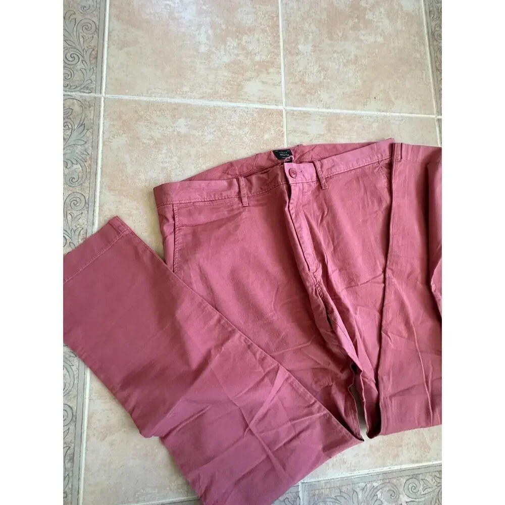 J.Crew Stretch Seasoned Red 484‎ pants Men size w36 L32 -New without Tags